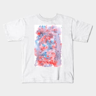 light pink and blue watercolour swirl Kids T-Shirt